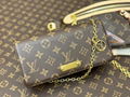 Louis Vuitton Wallet On Chain Lily Monogram Bag Women LV Chain Leather Bag