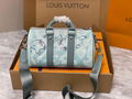 Louis Vuitton Keepall Bandouliere 25 Black LV Taurillon Monogram Leather Bag