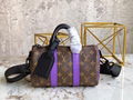 Louis Vuitton Keepall Bandouliere 25 Black LV Taurillon Monogram Leather Bag