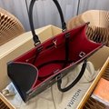 Louis Vuitton OnTheGo Tote MM Black/Beige Leather LV Tote Bag