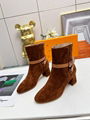 Louis Vuitton Parisienne Ankle Boot LV Suede Logo Boots