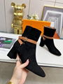 Louis Vuitton Parisienne Ankle Boot LV Suede Logo Boots