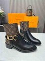Black Louis Vuitton Westside Flat High Boot LV Classic Riding boots