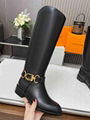 Black Louis Vuitton Westside Flat High Boot LV Classic Riding boots