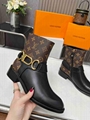 Black Louis Vuitton Westside Flat High Boot LV Classic Riding boots