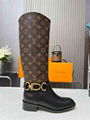 Black Louis Vuitton Westside Flat High Boot LV Classic Riding boots