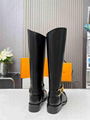 Black Louis Vuitton Westside Flat High Boot LV Classic Riding boots