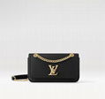 Louis Vuitton LockMe Chain Bag East West Small LV Twist lock Shoulder Bag