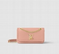 Louis Vuitton LockMe Chain Bag East West Small LV Twist lock Shoulder Bag