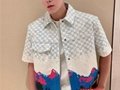 Louis Vuitton Landscape Short-Sleeved Denim Shirt