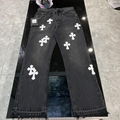 Chrome Hearts Vintage Levi's Jeans Chrome Hearts Cross Stitch Black Denim Jeans