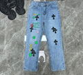 Chrome Hearts Sex Records Jeans Cross Embroidery Graffiti Casual Denim Jeans  1