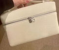 Loro Piana Extra Pocket Bag L27 Textured-leather Tote White 