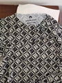 Marine Serre Black Moon Diamant Print Top Diamond Moon Crewneck Knit T-shirt  5