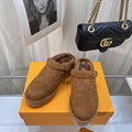 Louis Vuitton Aspen Platform Clog LV Monogram-debossed suede calf leather Mule 