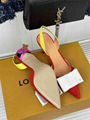 Louis Vuitton Blossom Slingback Pump LV Suede Baby Goat Leather Sandals 