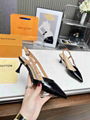 Louis Vuitton Blossom Slingback Pump LV Patent Calf leather Heel Pump