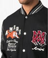 Amiri Tiger Logo Patch Varsity Jacket Red Fashion Tiger Jackets