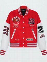 Amiri Tiger Logo Patch Varsity Jacket Red Fashion Tiger Jackets (Hot Product - 1*)