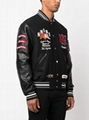 Amiri Tiger Logo Patch Varsity Jacket Red Fashion Tiger Jackets