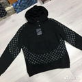 Monogram Circle Cut Hoodie Black Men