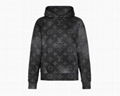 LOUIS VUITTON Men's Brushed Monogram Graphic Hoodie Pullover LV Full-Print Logo 