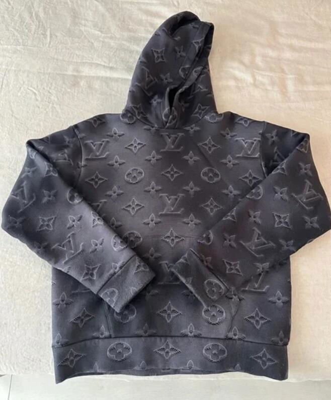               Men's Brushed Monogram Graphic Hoodie Pullover     ull-Print Logo  4