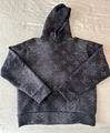 LOUIS VUITTON Men's Brushed Monogram Graphic Hoodie Pullover LV Full-Print Logo 