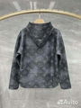 LOUIS VUITTON Men's Brushed Monogram Graphic Hoodie Pullover LV Full-Print Logo 