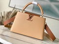 Louis Vuitton Capucines Two-way Handbag LV Leather Tote bag