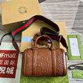 Gucci Jumbo GG Mini Duffle Bag Green Leather Men Shoulder Jumbo  Luggage Bag 