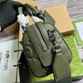 Gucci Jumbo GG Mini Duffle Bag Green Leather Men Shoulder Jumbo  Luggage Bag 