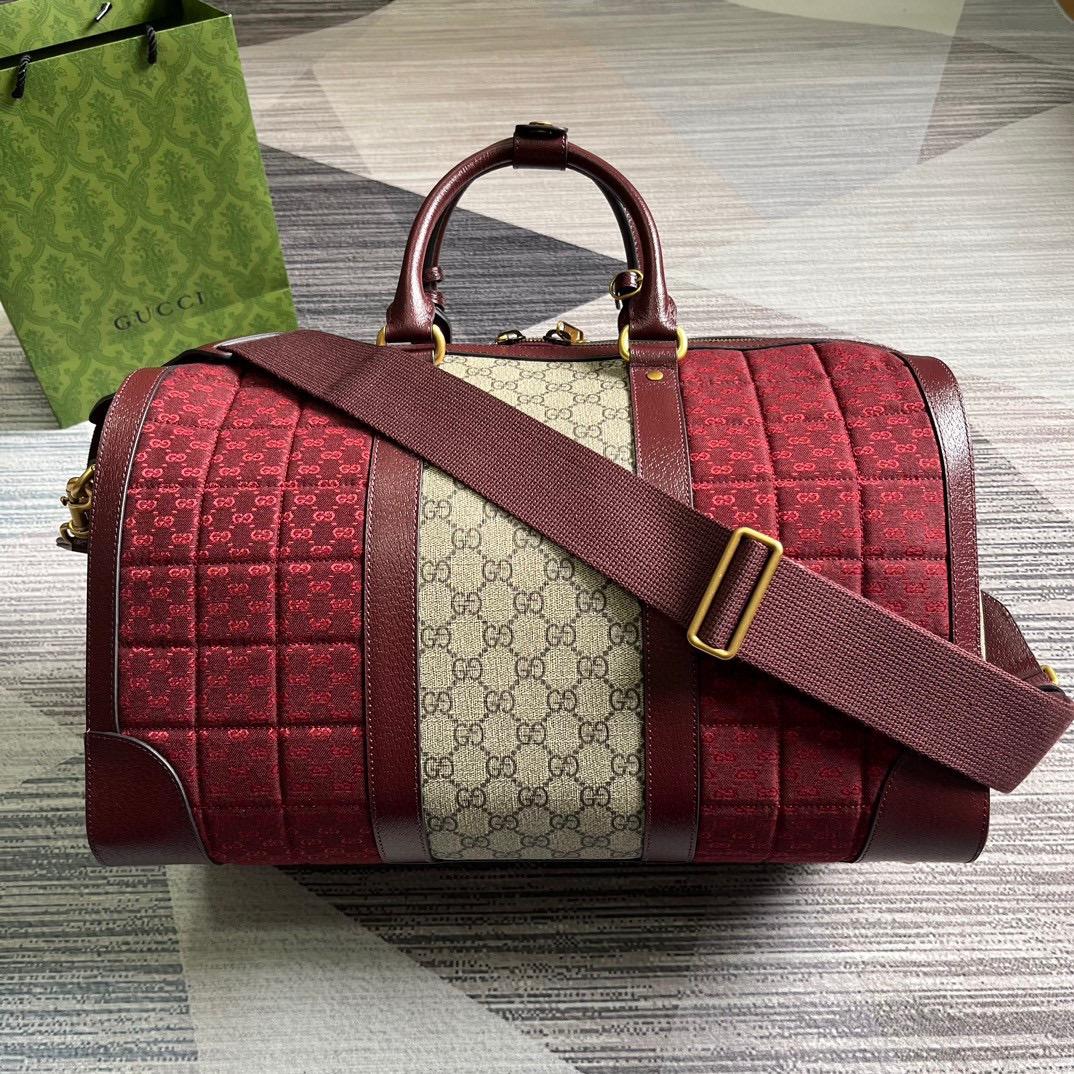       GG canvas duffle bag Red       Men Travel Bag Tote Bag 2