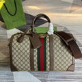 Gucci Savoy Medium Canvas Duffel bag GG Supreme Cross body bag Travel bag