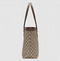 Gucci OPHIDIA GG MEDIUM TOTE Beige GG Supreme canvas brown leather trim Bags