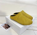 Marni Fur-Trimmed Sabot Slippers Fussbet Sabot Calf Hair Slippers