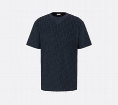      Oblique Relaxed-Fit T-Shirt Black Terry Cotton Jacquard