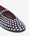 Alaia Crystal-Embellished Buckled Leather Ballet Flats Mary Jane Flats 