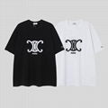 Celine Logo Printed Cotton White T shirt