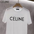 Celine Logo Printed Cotton White T shirt