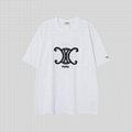 Celine Logo Printed Cotton White T shirt
