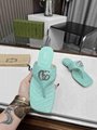 Gucci GG Marmont Leather thong sandals Ladies DOUBLE G THONG SANDAL