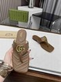 Gucci GG Marmont Leather thong sandals Ladies DOUBLE G THONG SANDAL
