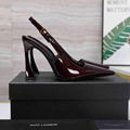 Saint Laurent Lee Pointed Toe Slingback Pump     Patent Leather Buckle Sandals 11