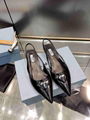 Prada Saffiano Brushed Leather Slingback Pumps Ladies Prada Flat