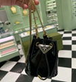 Prada Patent Leather Mini Pouch prada mini bucket bag Women