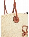 Small       Anagram Basket bag in iraca palm and calfskin       beach bag 9
