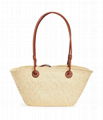 Small       Anagram Basket bag in iraca palm and calfskin       beach bag 10