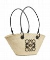 Small       Anagram Basket bag in iraca palm and calfskin       beach bag 2