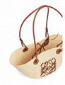 Small       Anagram Basket bag in iraca palm and calfskin       beach bag 12